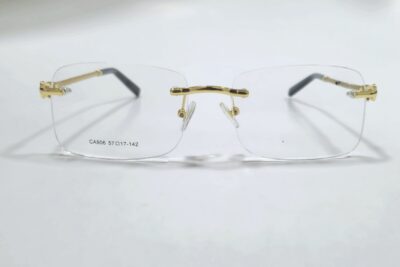 Gafas pues - montura en tendencia 3 piezas unisex dorada