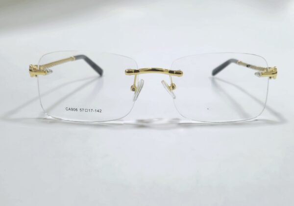 Gafas pues - montura en tendencia 3 piezas unisex dorada