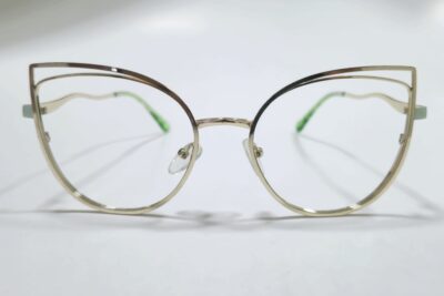 Gafas pues - montura en tendencia agatada plateada