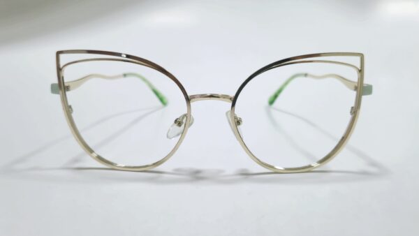 Gafas pues - montura en tendencia agatada plateada