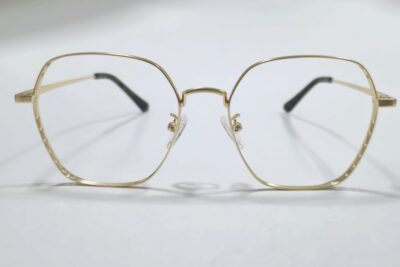 Gafas pues - montura en tendencia para mujer dorada